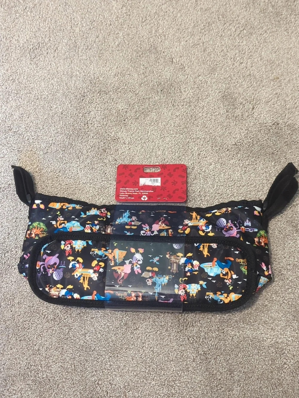 Walt Disney World Black Character Print Stroller Organizer